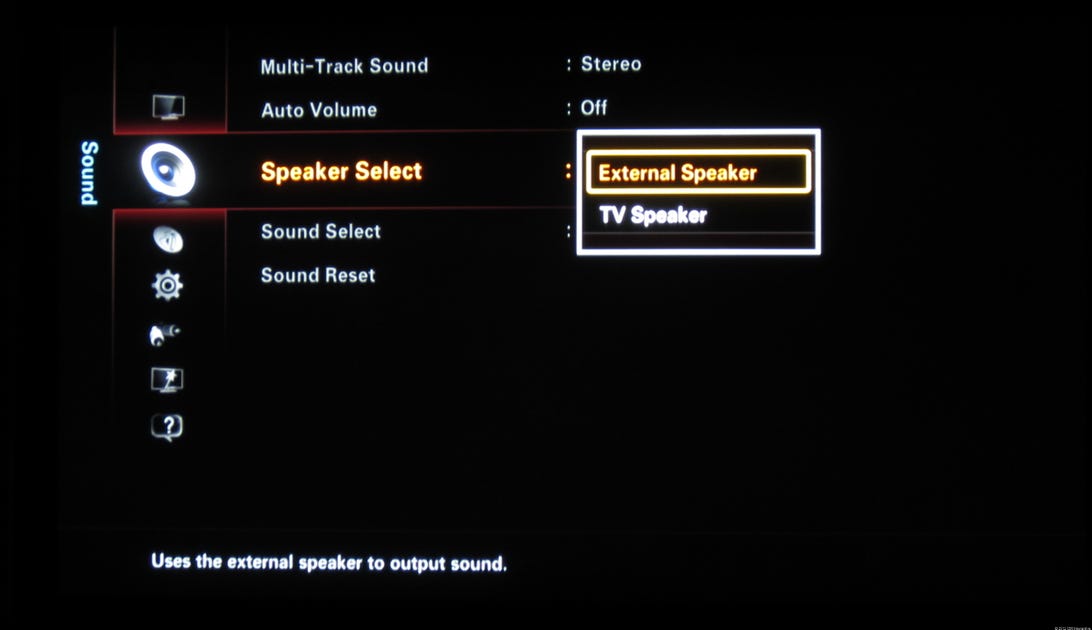 TV audio settings
