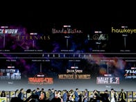 <p>SAN DIEGO, CALIFORNIA - JULY 20: The Marvel Cinematic Universe Phase Four is announced with cast members during the Marvel Studios Panel during 2019 Comic-Con International at San Diego Convention Center on July 20, 2019 in San Diego, California.</p>