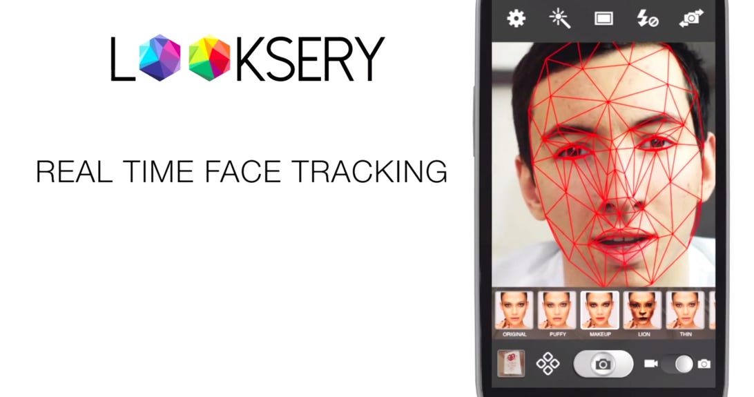 Looksery identifies and tracks facial features.