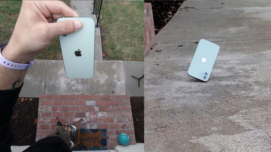 Iphone 12 Drop Test The Ceramic Shield Screen Went Above And Beyond Cnet