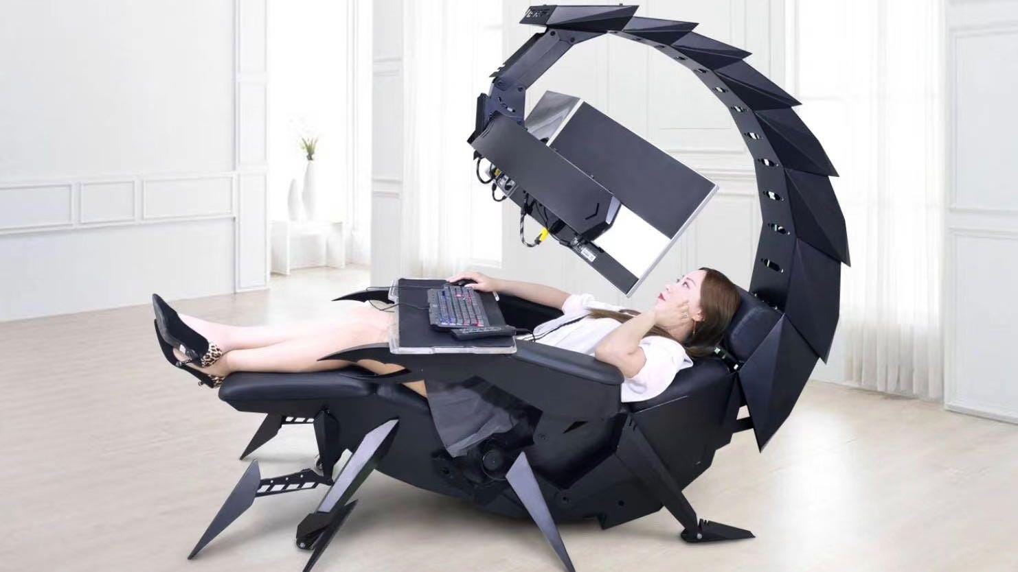This Giant Scorpion Is Really A Zero Gravity Gaming Chair And Computer Workstation Cnet
