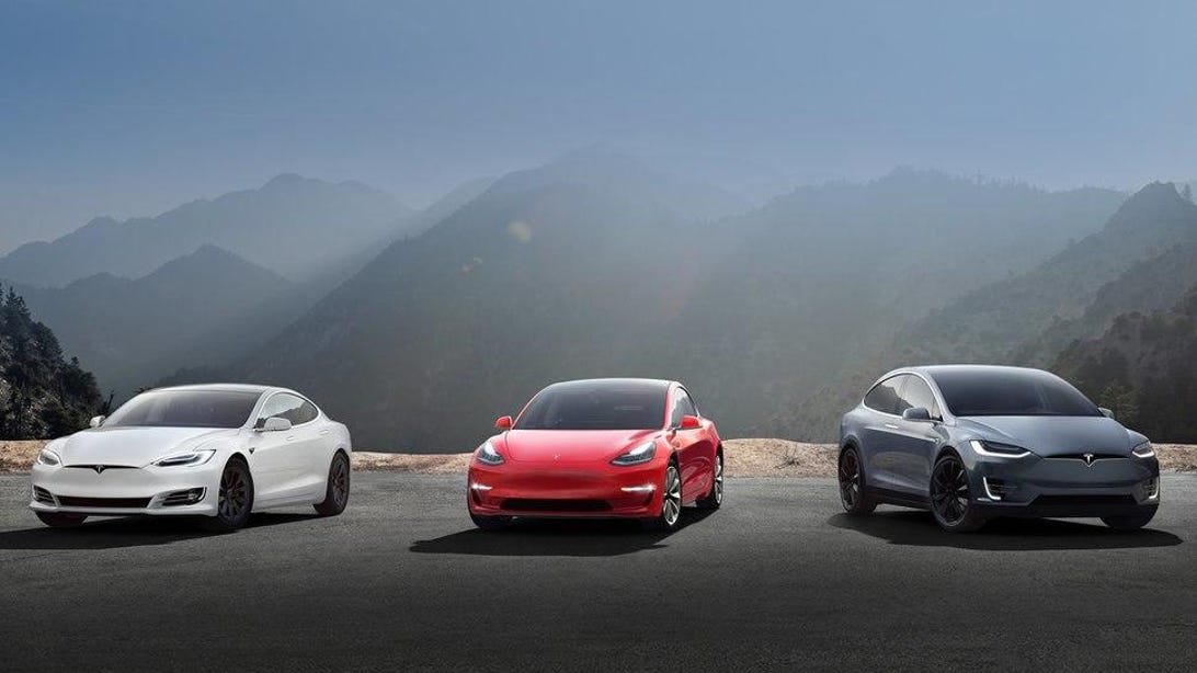 Tesla Model S, Model 3 and Model X