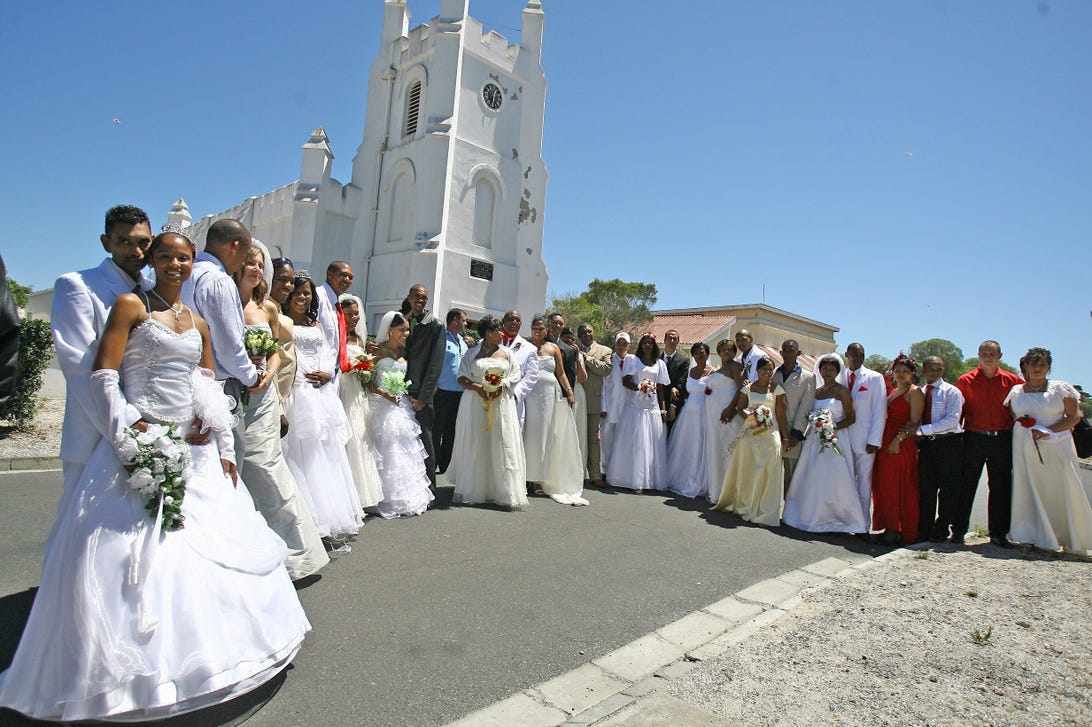 ROBBEN ISLAND, SOUTH AFRICA Mass wedding