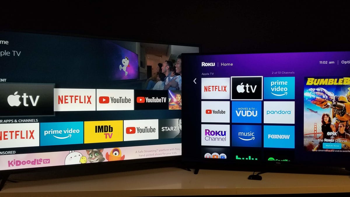 Apple S Tv App Is On Roku Fire Tv And Samsung But Only Apple Devices Get Every Feature Cnet