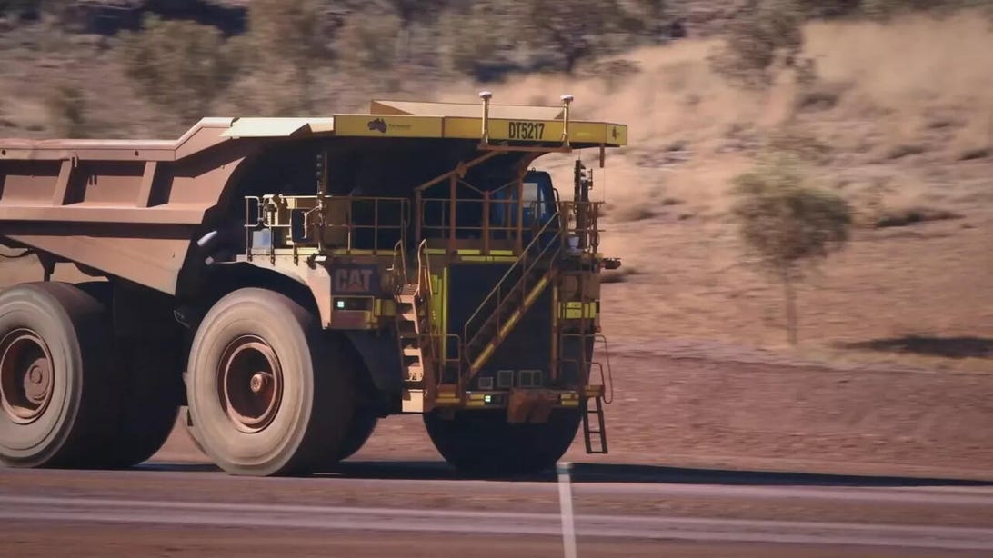 Autonomous Caterpillar mining truck