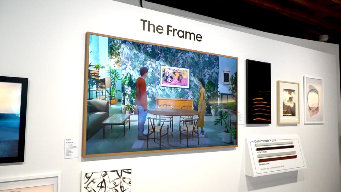 Samsung The Frame TV 2021: Slimmer, more storage for art, can attach an optional shelf