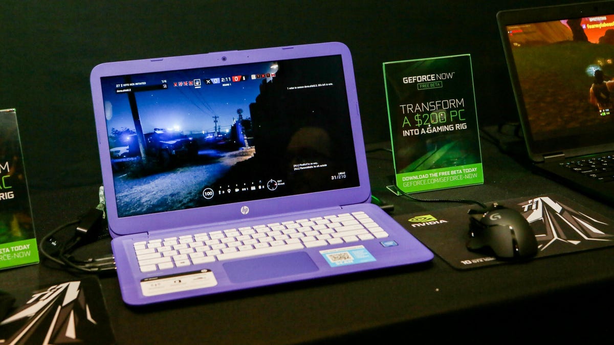Ces 2018 Geforce Now Made This 200 Laptop Into A Gaming Pc Cnet - 25mbps enough for roblox game