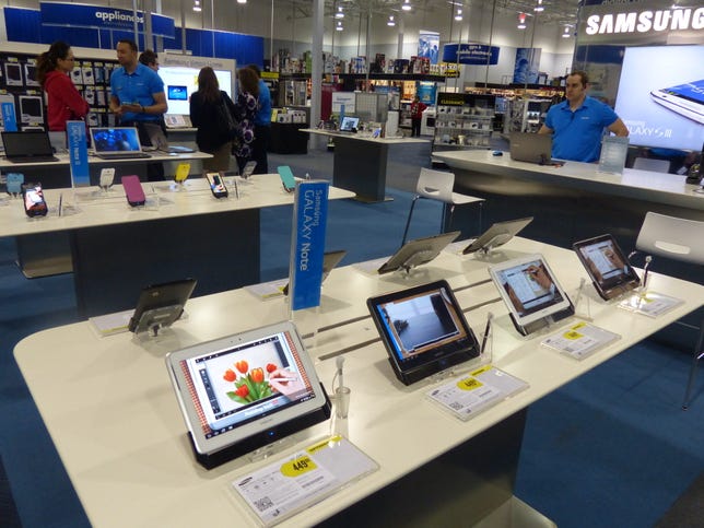 The "Samsung Experience Shops" in Best Buy venues.
