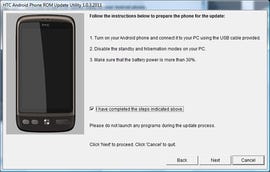 HTC Desire ROM update