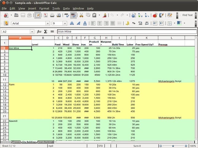 LibreOffice Calc is a spreadsheet program.