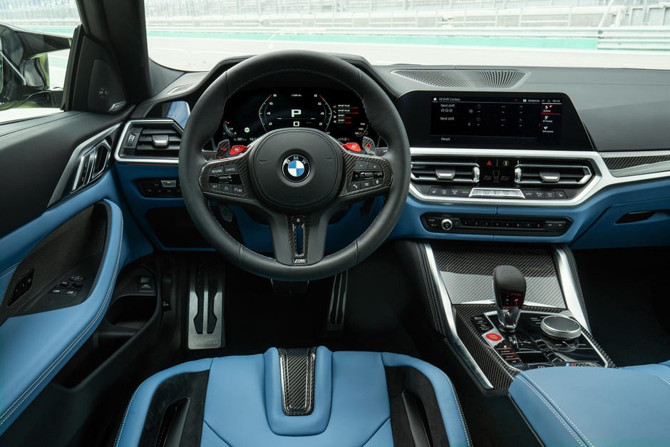 The 21 Bmw M4 Coupe Has That Big Grille And The Craziest Seats I Ve Ever Seen Roadshow