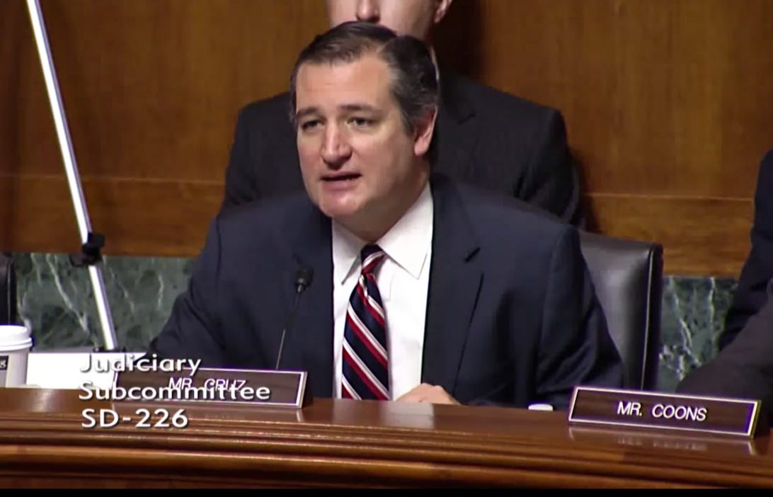 Texas Sen. Ted Cruz voices concerns about internet governance and freedom of speech.