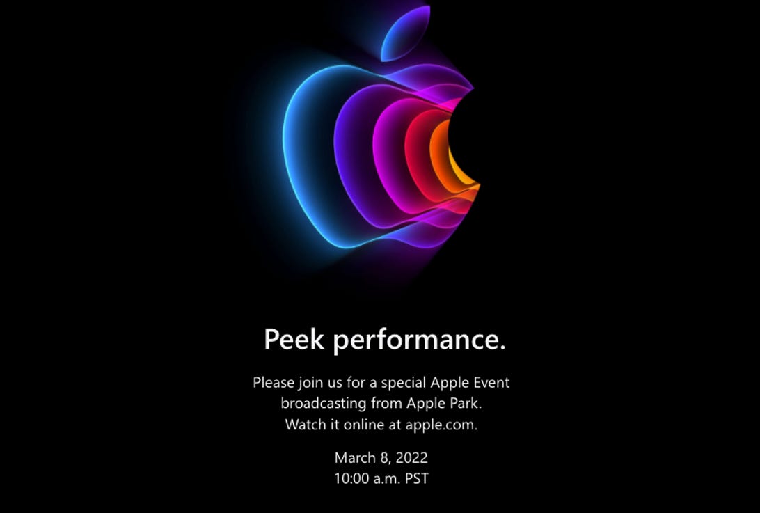 Apple event invite for March 8th, 2022