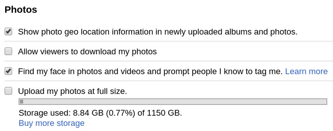 People can enable full-size photo uploads through Google+ settings.