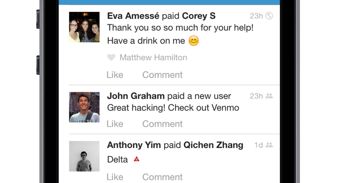 venmo screenshot iphone feed