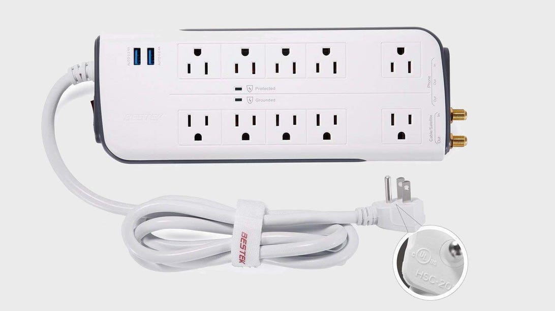 Power and protect all your things with this 10-outlet surge protector for .69