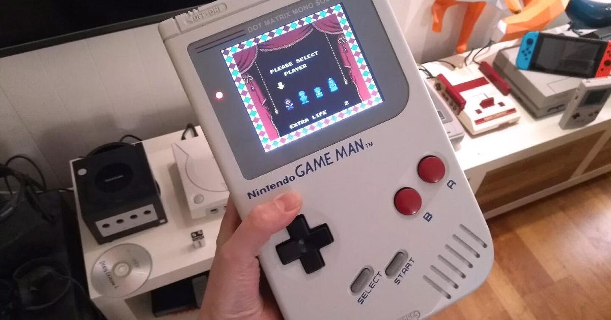 This oversized Game Boy imagines Nintendo's classic handheld as a Game Man