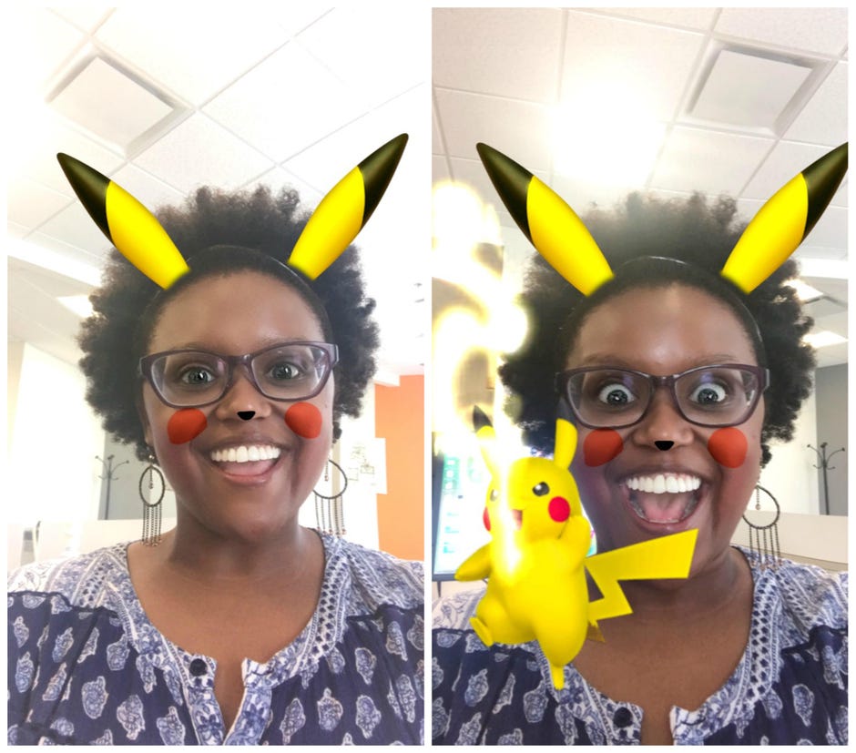 Become A Pikachu With Snapchat S New Pokemon Filter Cnet