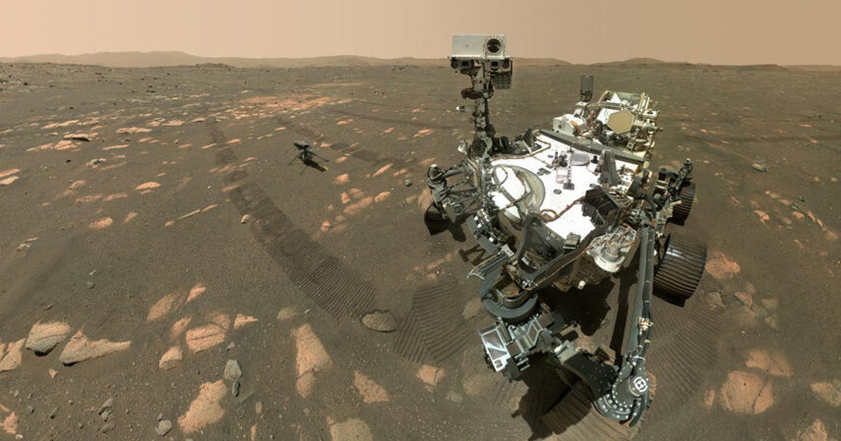 NASA Perseverance Rover takes epic Mars selfie with Ingenuity helicopter as guest star
