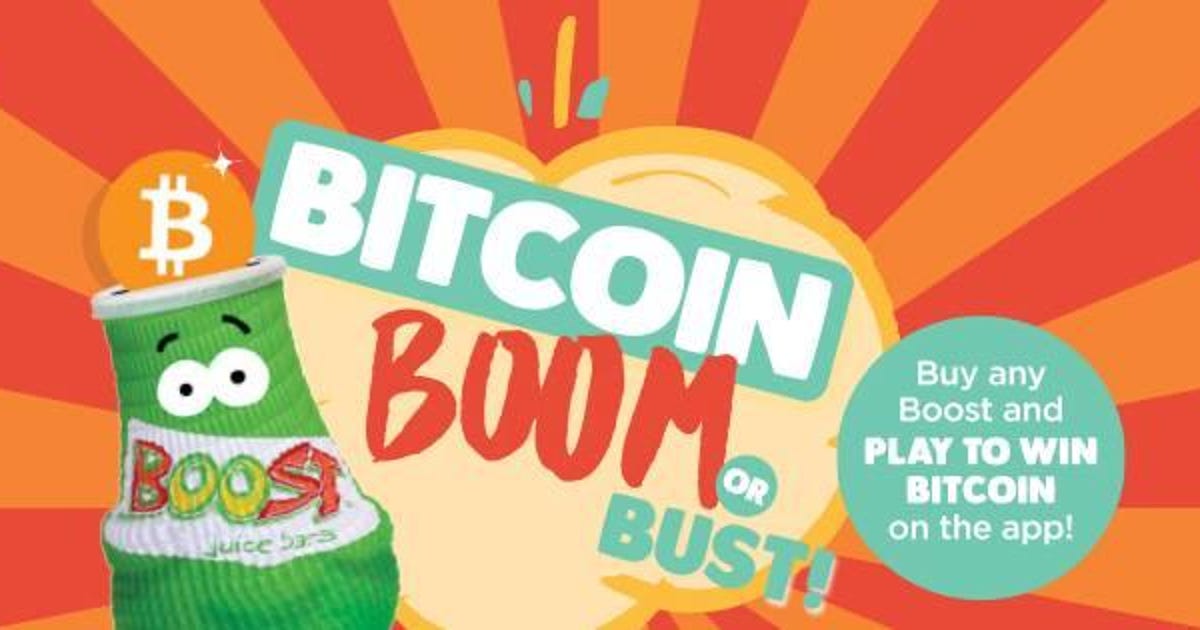 boost juice bitcoin promovare