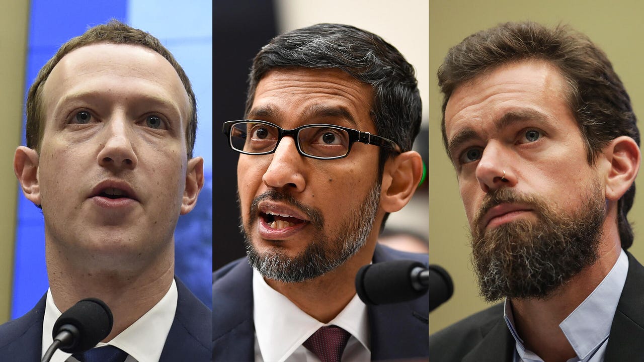 Watch Big Tech CEOs from Twitter, Google and Facebook testify on disinformation - livestream