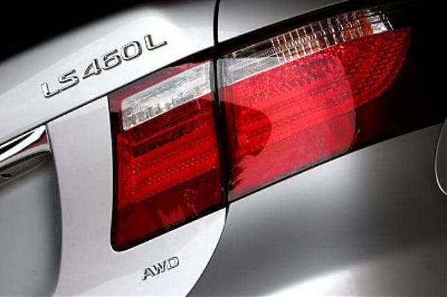 Lexus LS460L AWD tail lamp and badging
