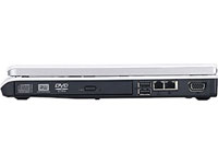 An array of ports flank the right edge of the Dell Inspiron 630m