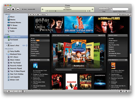 iTunes Store in the US with movie rentals