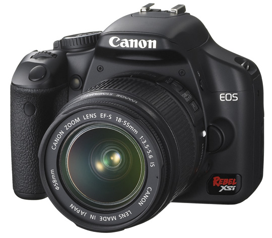 Canon's newest top Rebel boasts a 12.2MP CMOS sensor and a live view shooting mode.