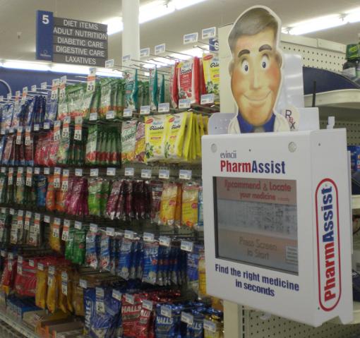 An Evincii in-store search kiosk.