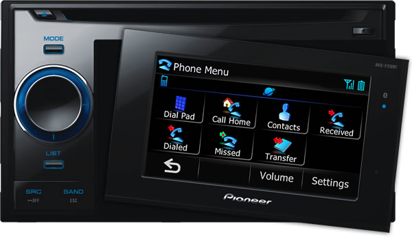Pioneer AVIC-F310BT with screen detached