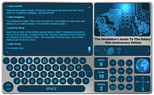 BBC Releases 30th Anniversary Edition Of The Hitchhiker's Guide To The  Galaxy Text Adventure Game. You Have Died (And Gone To Gaming Heaven)