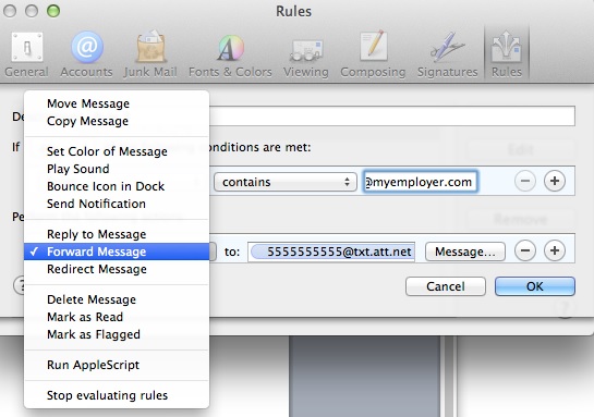 OS X Mail Rules 