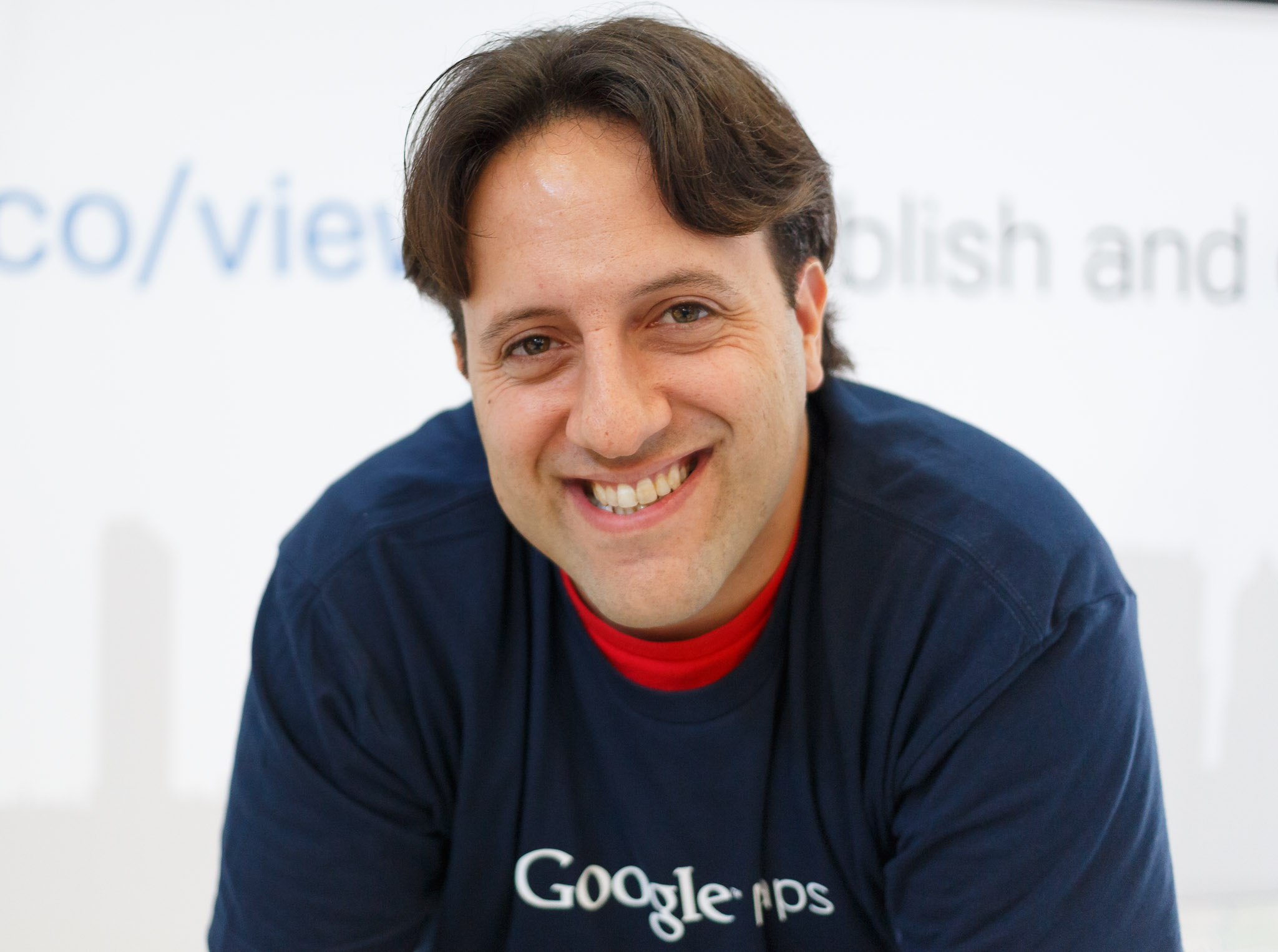 Evan Rapoport, Google's product manager in charge of its Views photo service, at Photokina 2014.