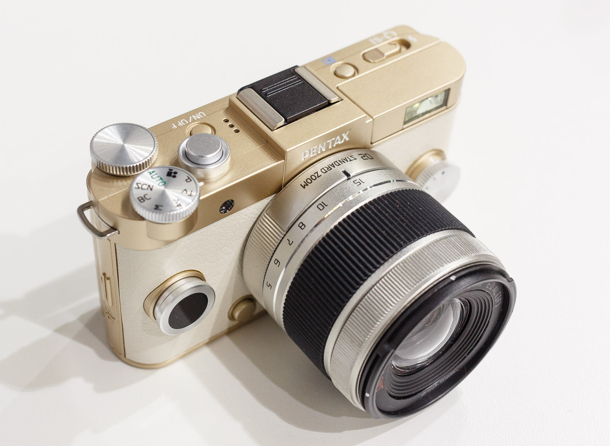 Pentax Q-S1 is very small camera but features a choice of eight interchangeable lenses.
