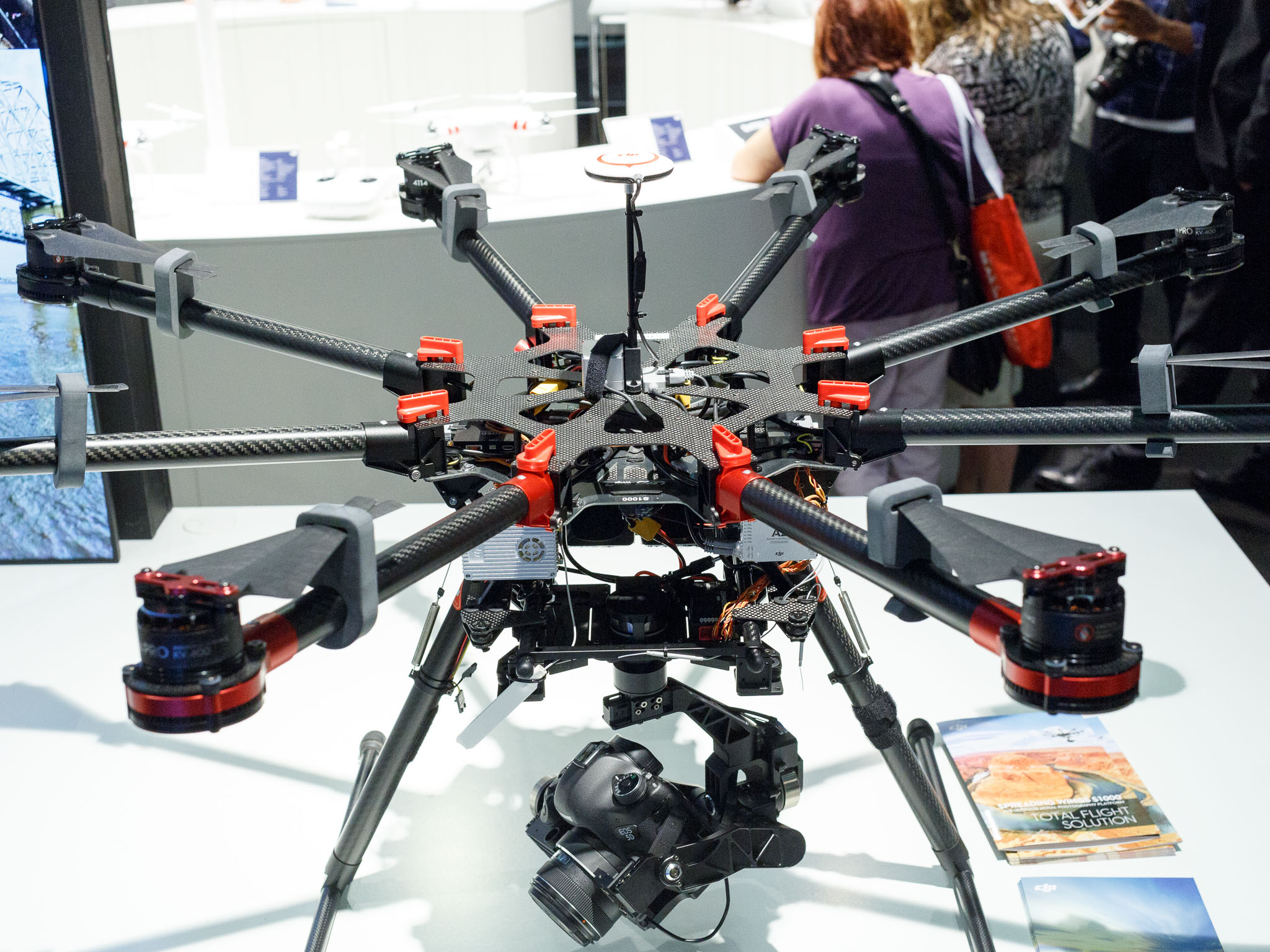 Drones like this DJI S1000, which can carry a big SLR camera on a motion-stabilized rig, could get a lot more use if the FAA loosens restrictions against commercial use of the aircraft.