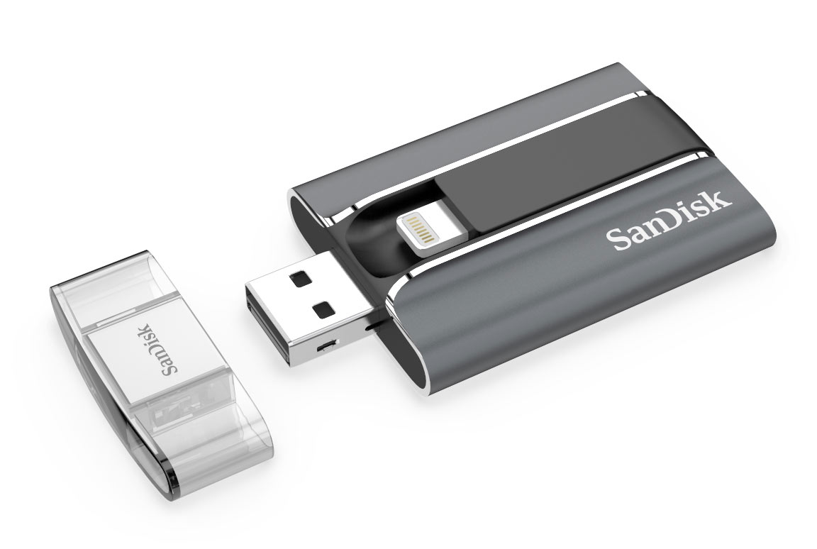 SanDisk's iXpand flash drives, for transferring photos off iOS devices, now comes in a 128GB model.