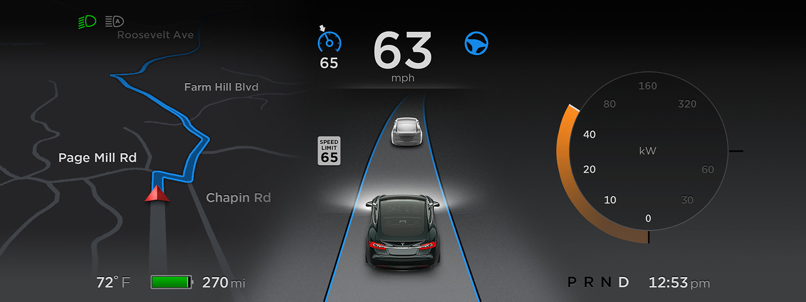 Tesla Autopilot Display