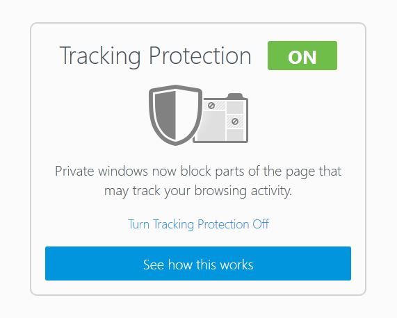 Firefox enables the tracking protection feature by default, but it only works in the private browsing mode.
