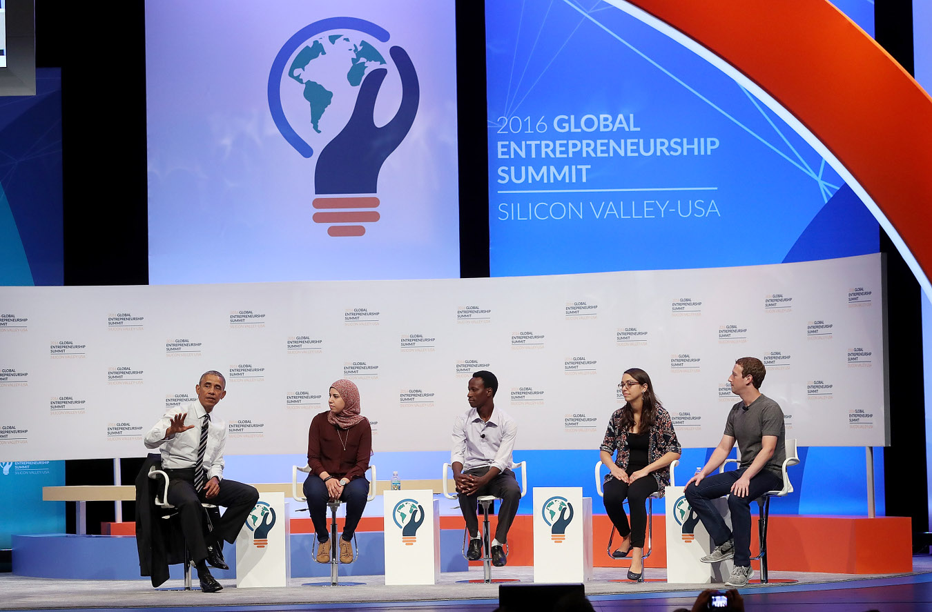 President Barack Obama speaks during the 2016 Global Entrepreneurship Summit in Silicon Valley.