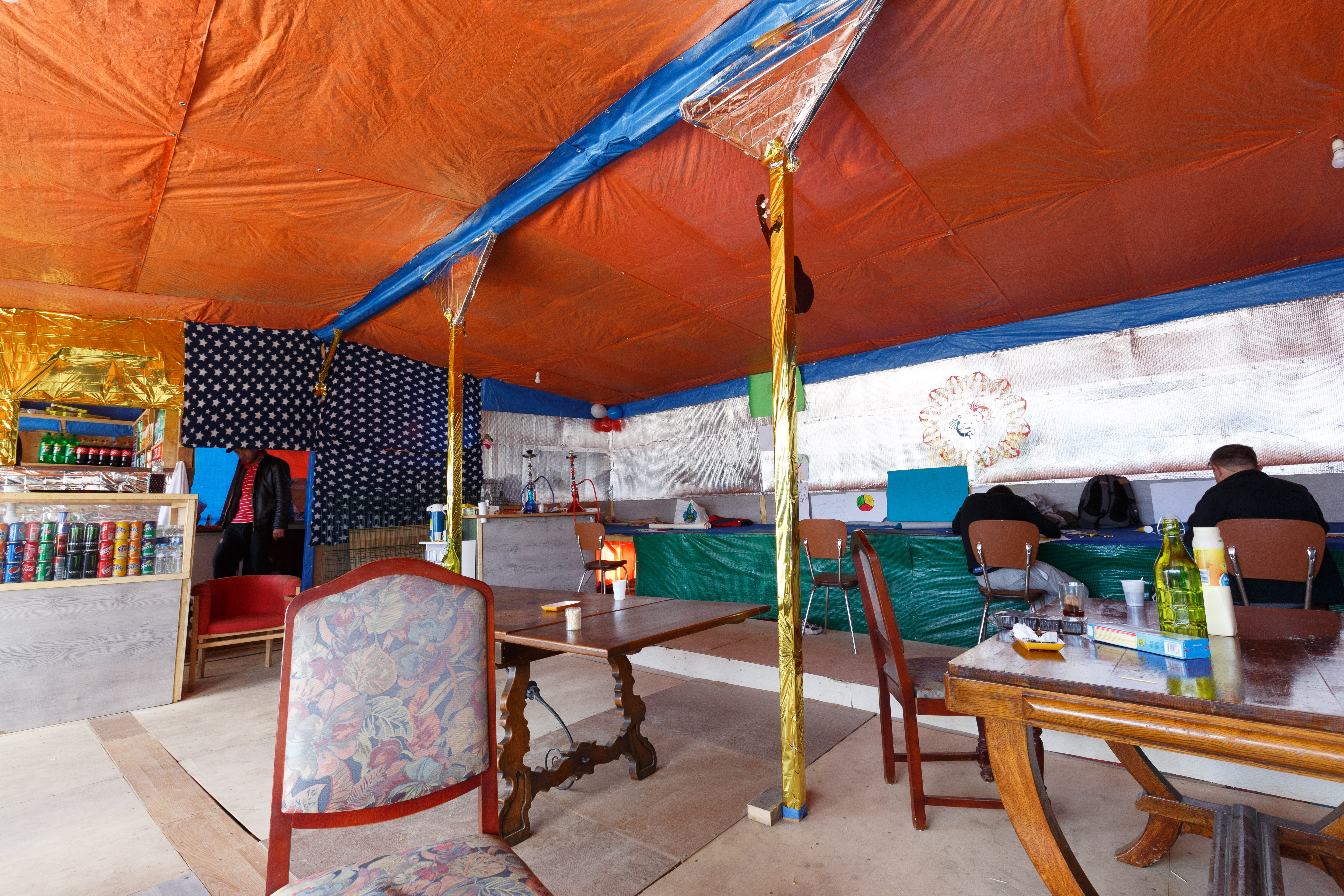 Sohail Ahmed's restaurant in the Jungle refugee camp in Calais, France