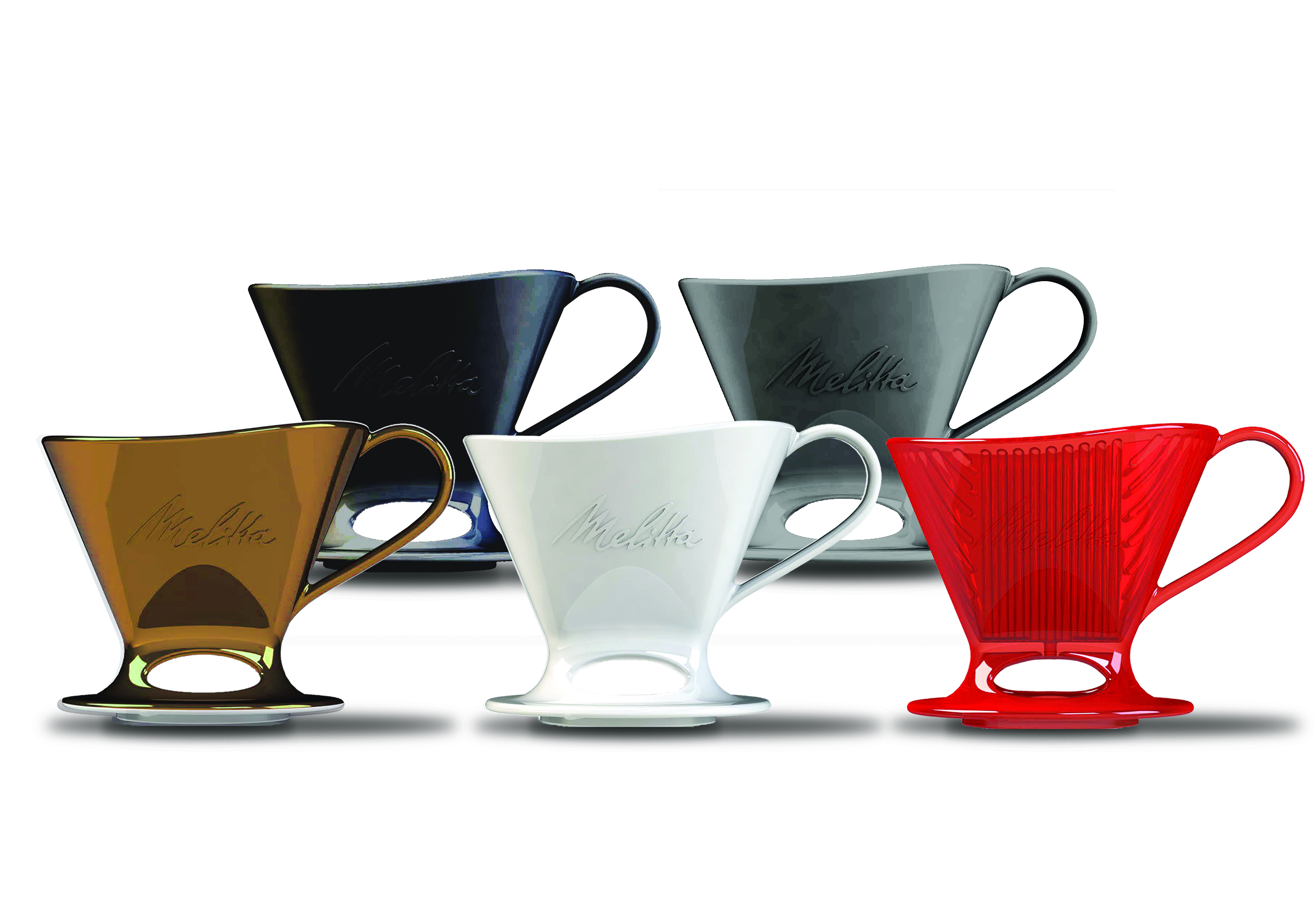 Melitta Signature Series Single Cup Porcelain Pour-Over Cone Coffeemaker Gunmetal Gray 