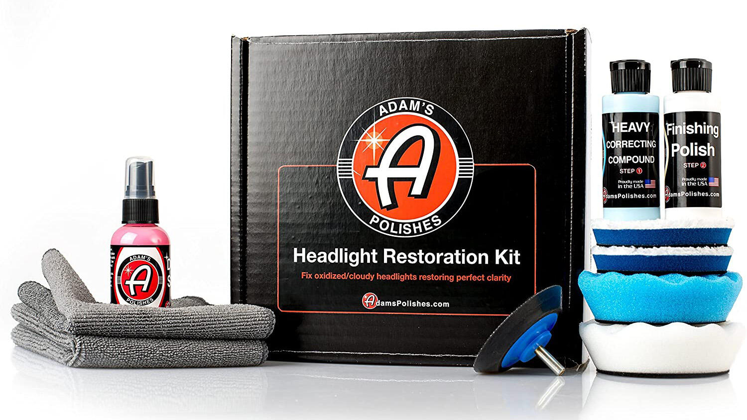 Fast Bright Auto Headlight Restorer Kit Made in USA New