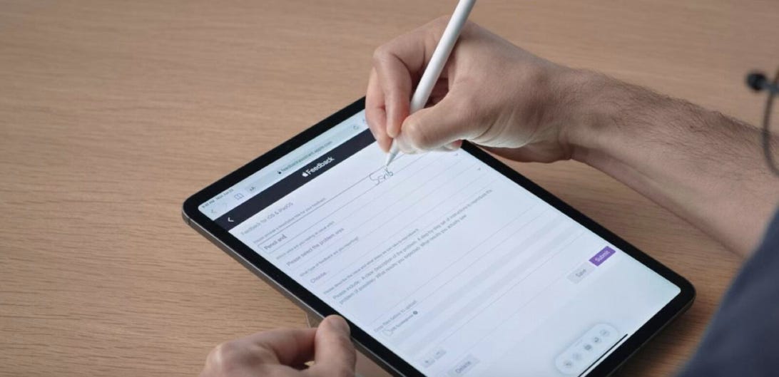 Apple Scribble will let you write in text fields on your iPad instead of typing