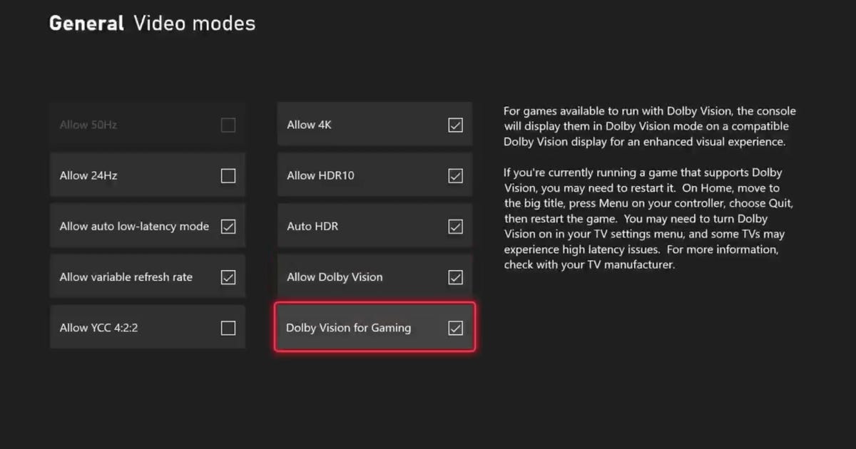 How To Enable Dolby Vision On The Xbox Series X And S Cnet