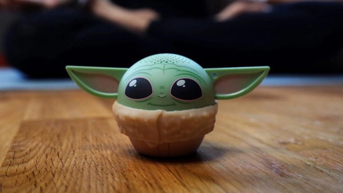 This itty-bitty Baby Yoda Bluetooth speaker is  today (50% off)