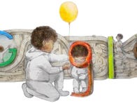 <p>Milo Golding of Kentucky created Finding Hope, the winning entry in the 2021 Doodle for Google contest.</p>