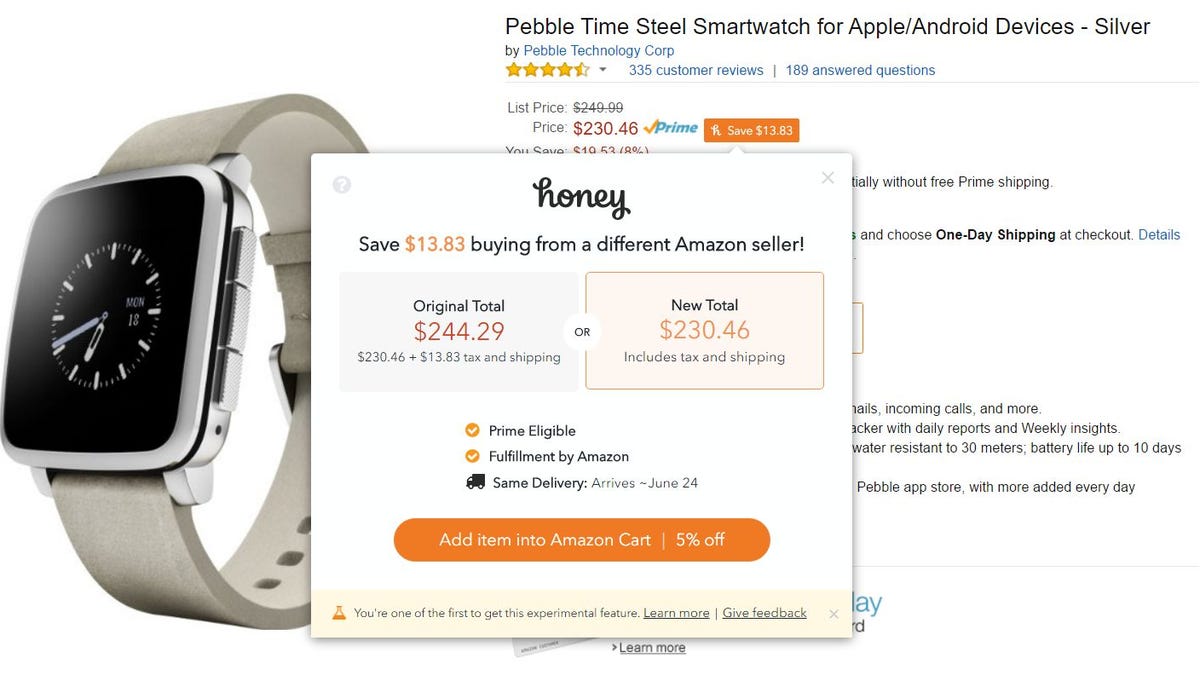 Use Honey To Save Money On Amazon Purchases Cnet