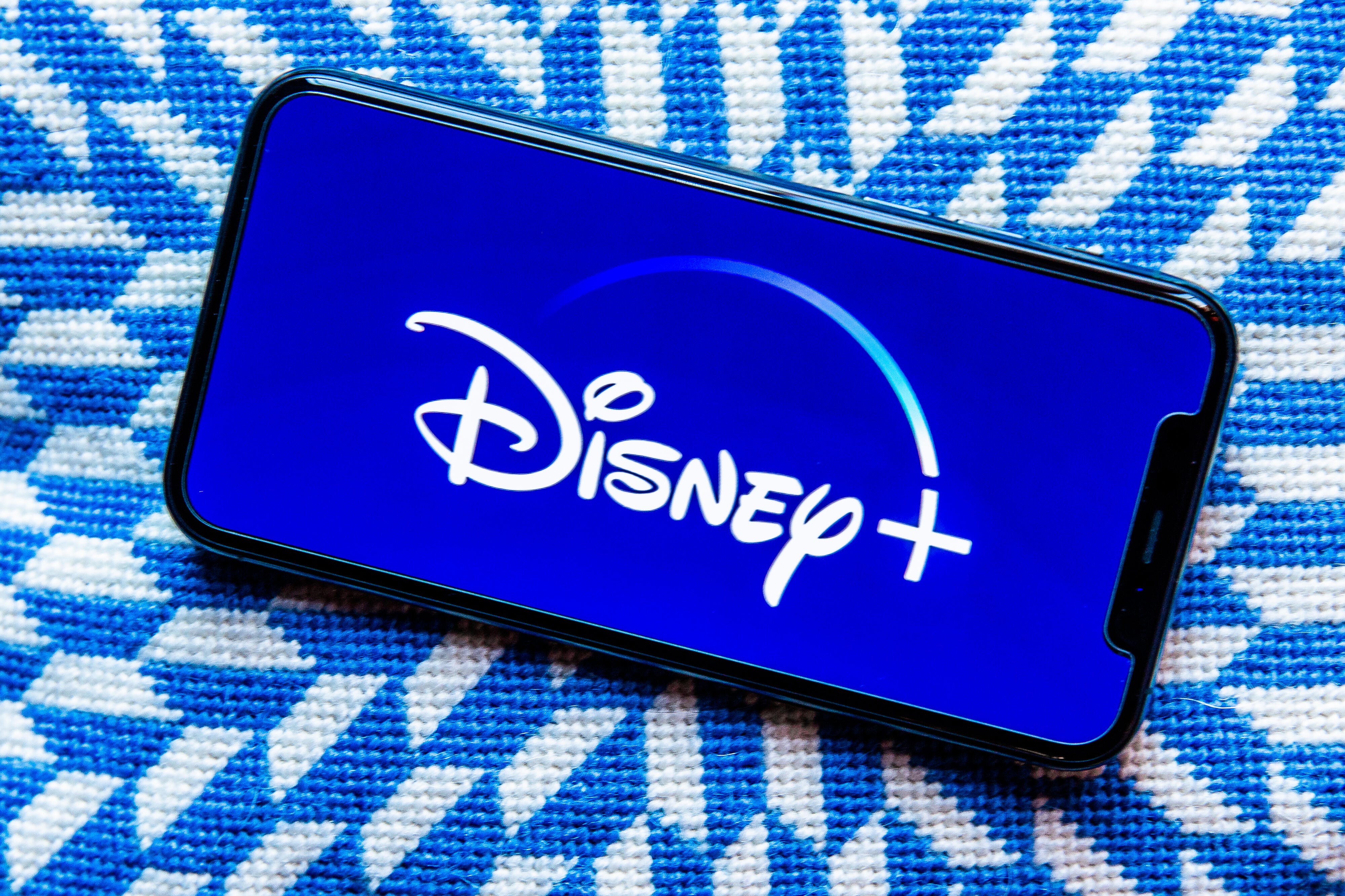Disney Plus' logo on a phone