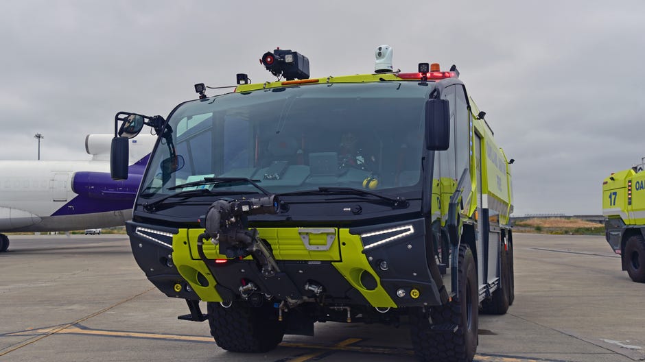 These monster fire trucks have airport safety in mind - Roadshow